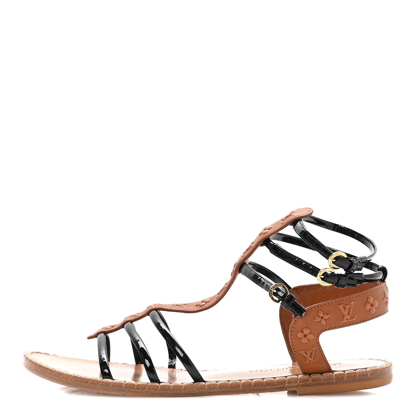 Calfskin Key West Sandals 39 Brown
