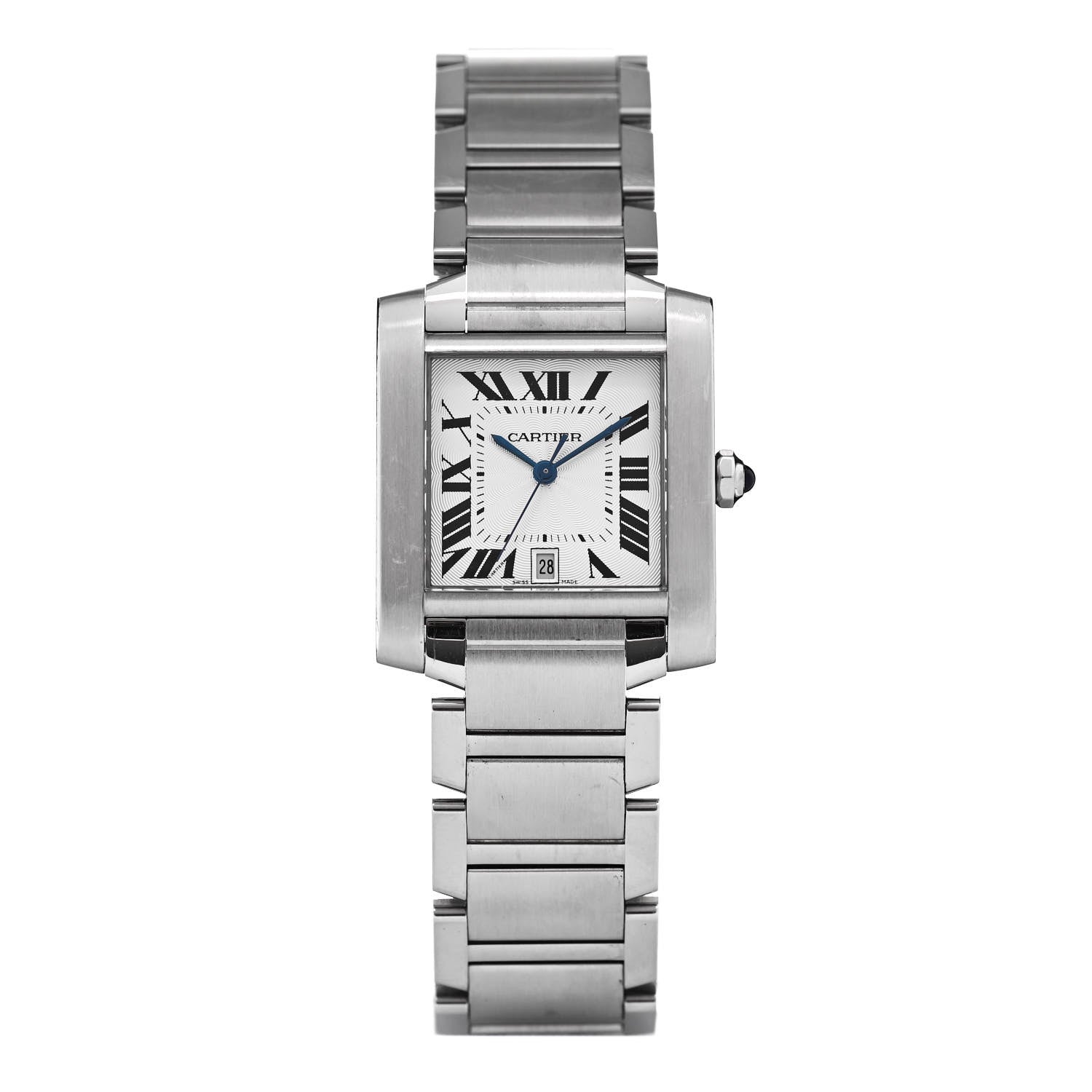 Cartier Stainless Steel 28mm Tank Francaise Automatic Watch 1 of 4