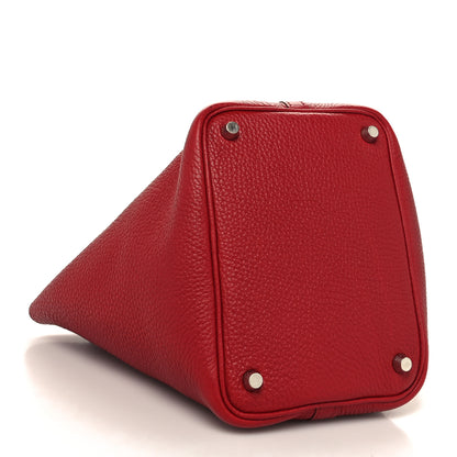 Hermes Taurillon Clemence Picotin Lock 18 PM Rouge Garance 4 of 12