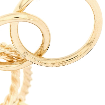 David Yurman 18K Yellow Gold Mobile Oval Drop Earrings 5 of 5