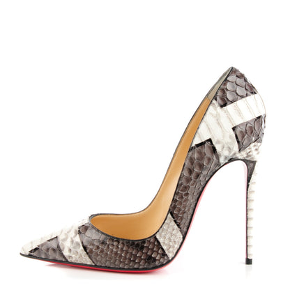 Christian Louboutin Python Croisade So Kate 120 Pumps 37.5 Lichen 1 of 8