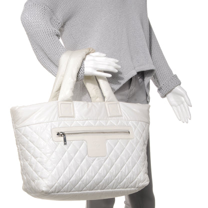 Chanel Nylon Coco Cocoon Large Tote White 2 of 7