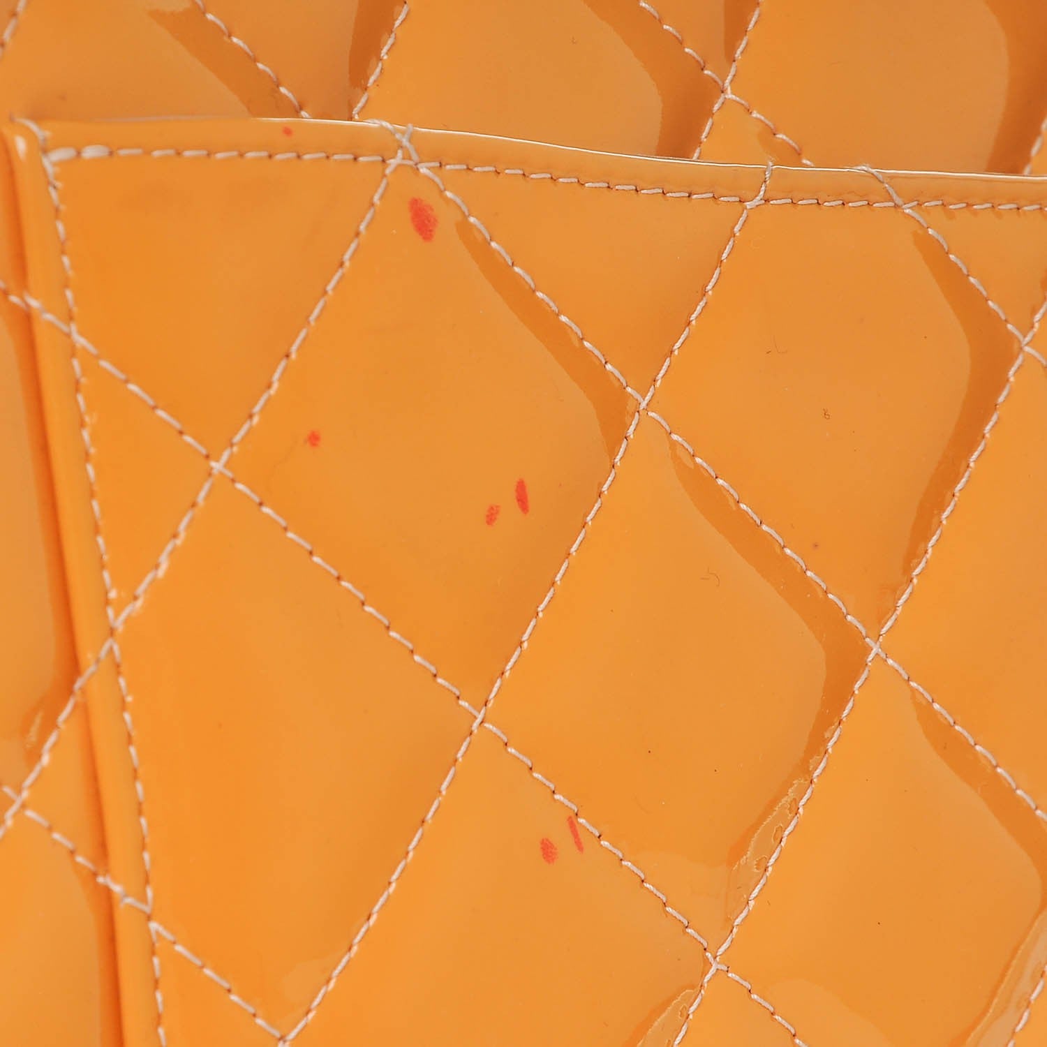 Chanel Patent Maxi Quilted Double Flap Light Orange 22 of 24