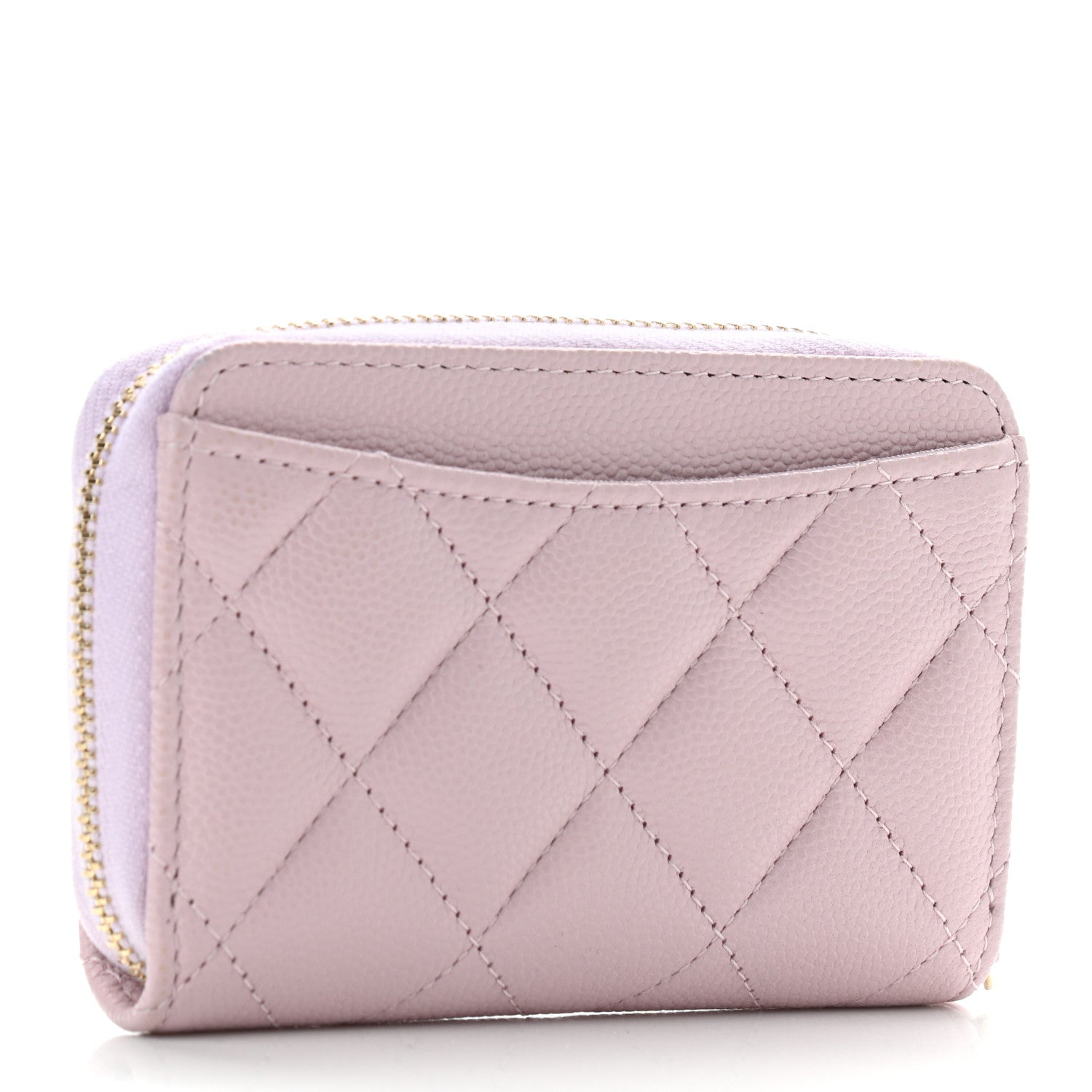 Chanel Caviar Quilted Zip Coin Purse Light Pink 3 of 9