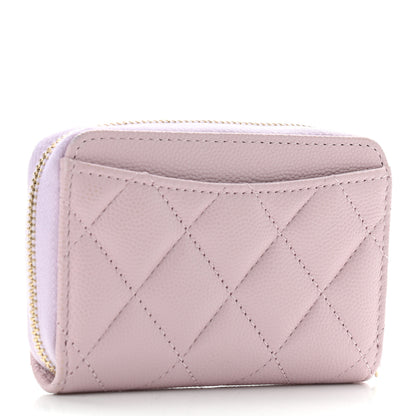 Chanel Caviar Quilted Zip Coin Purse Light Pink 3 of 9