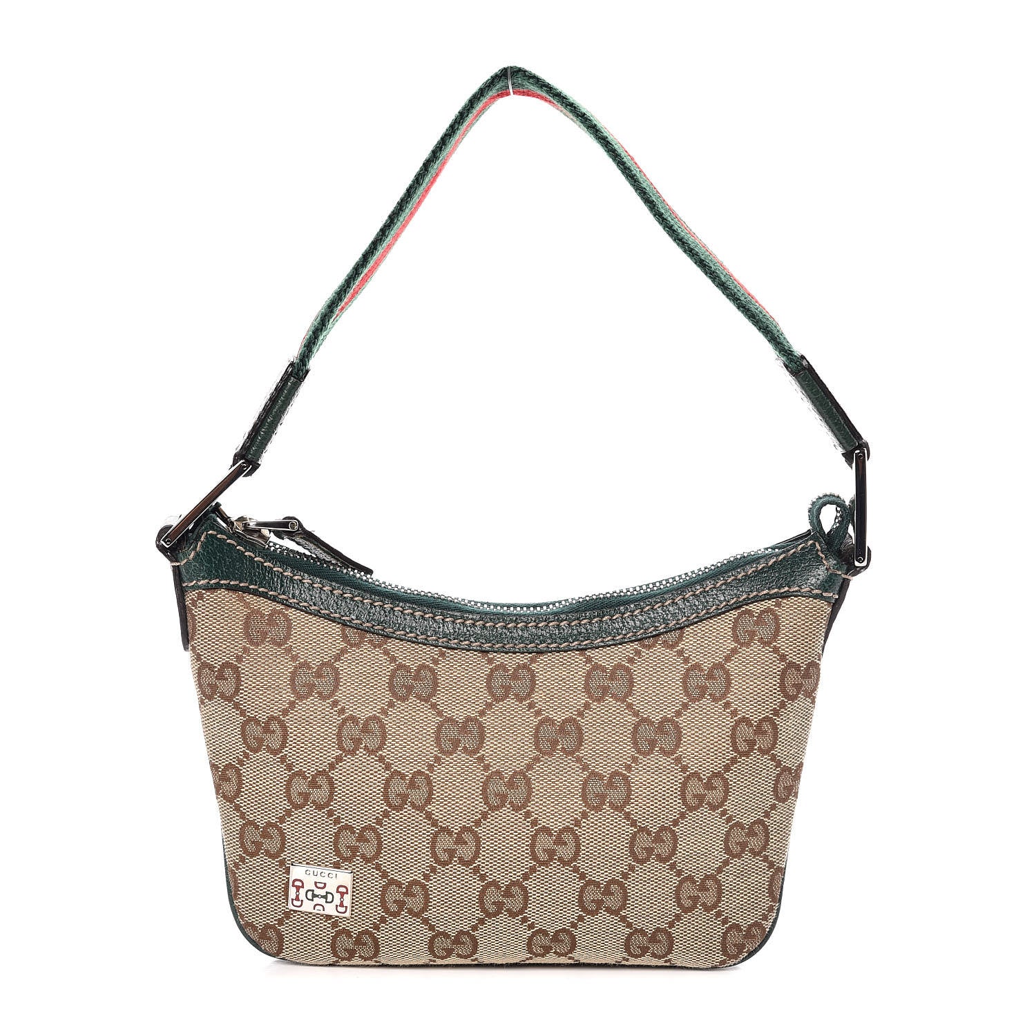 Gucci Monogram Web Mini Pop Hobo Green 1 of 7