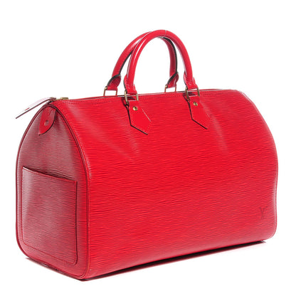 Louis Vuitton Epi Speedy 35 Castillan Red 3 of 7