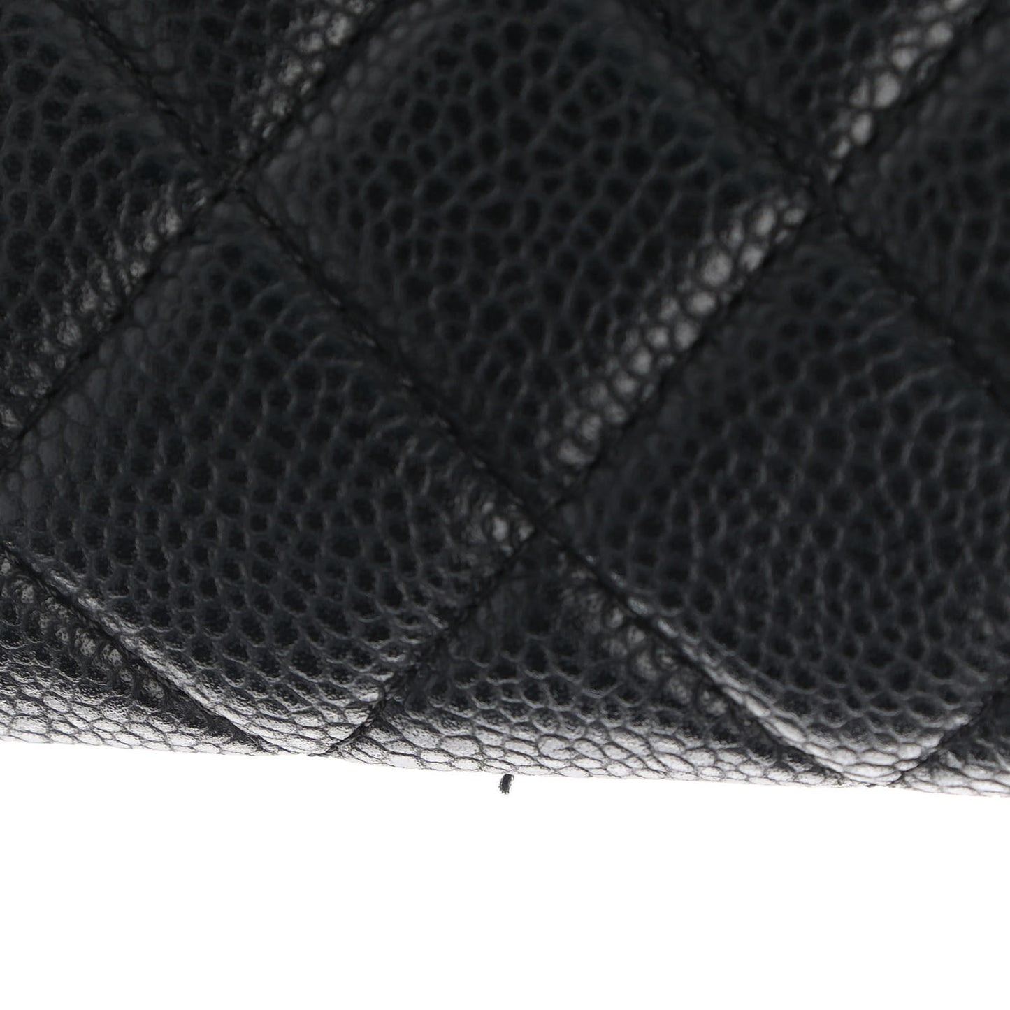 Caviar Quilted Large Cosmetic Case Black