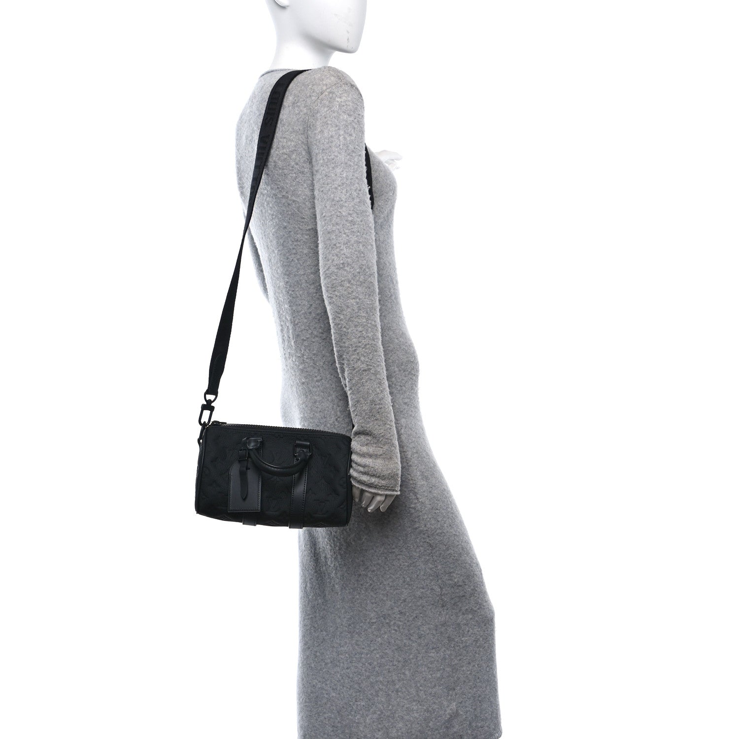 Louis Vuitton Monogram Taurillon Keepall Bandouliere 25 Black 2 of 10