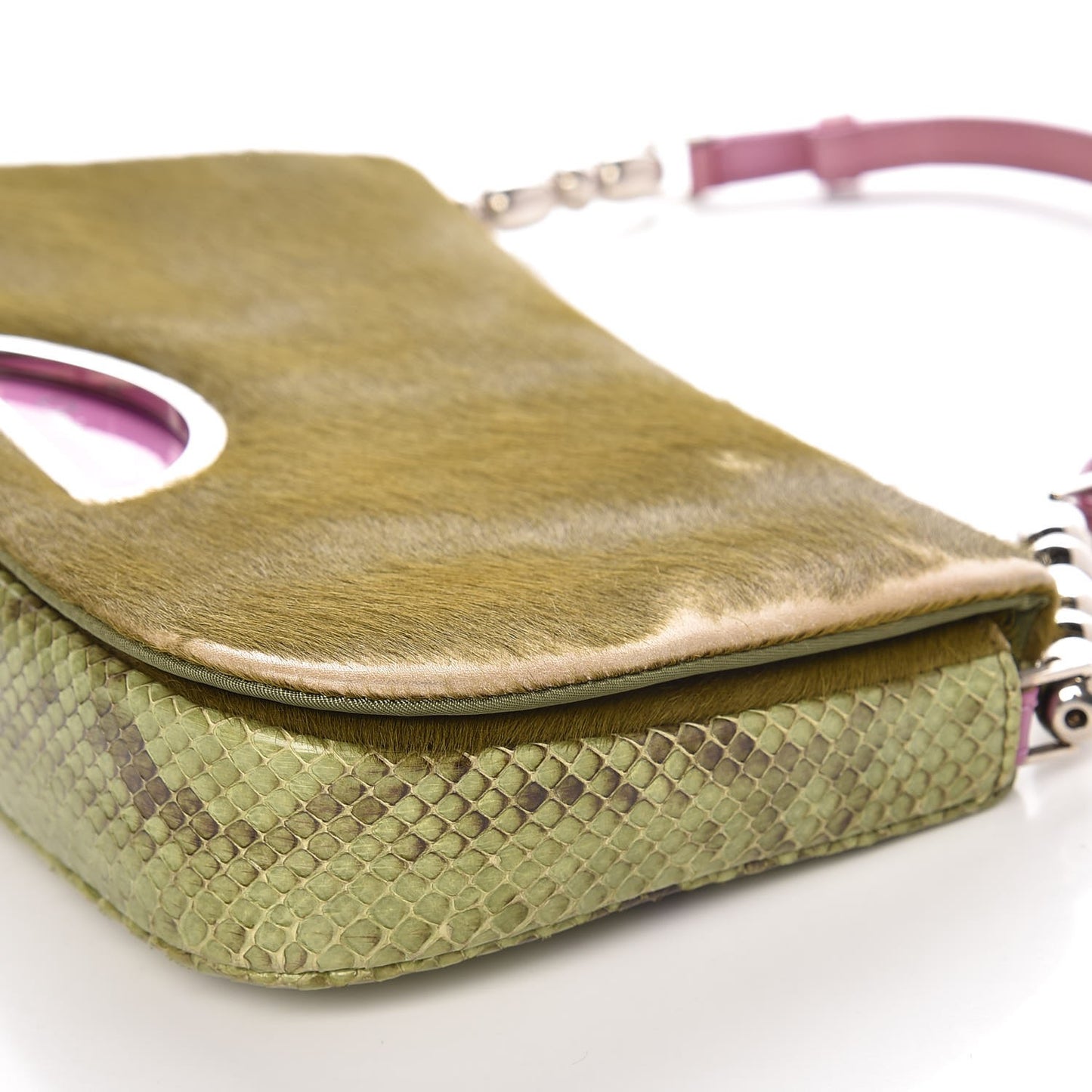Python Pony Hair Malice Flap Green