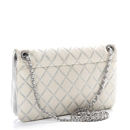 Chanel Lambskin Embossed CC Flap Shoulder Bag White 2 of 13