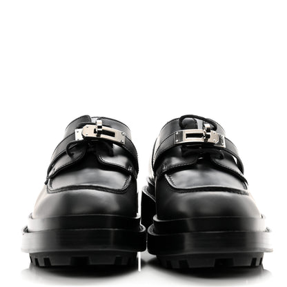 Hermes Glossed Calfskin First Oxford 36 Black 2 of 9