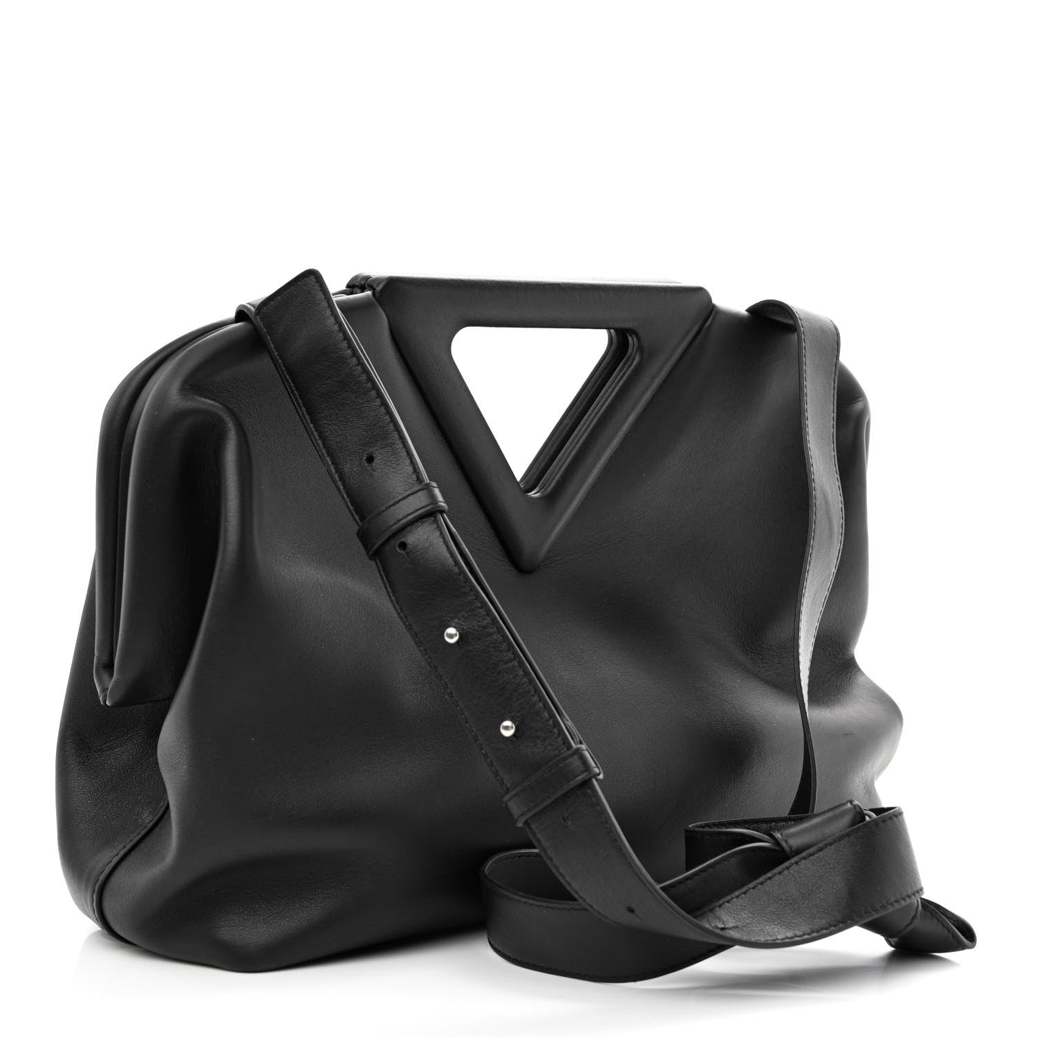 Bottega Veneta Calfskin Large The Point Triangle Bag Black 3 of 11