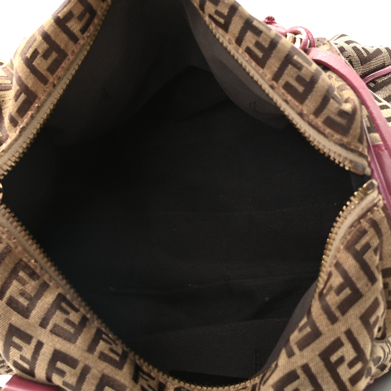 Fendi Zucchino Vitello Small Forever Boston Mogano Panna Erica 9 of 10