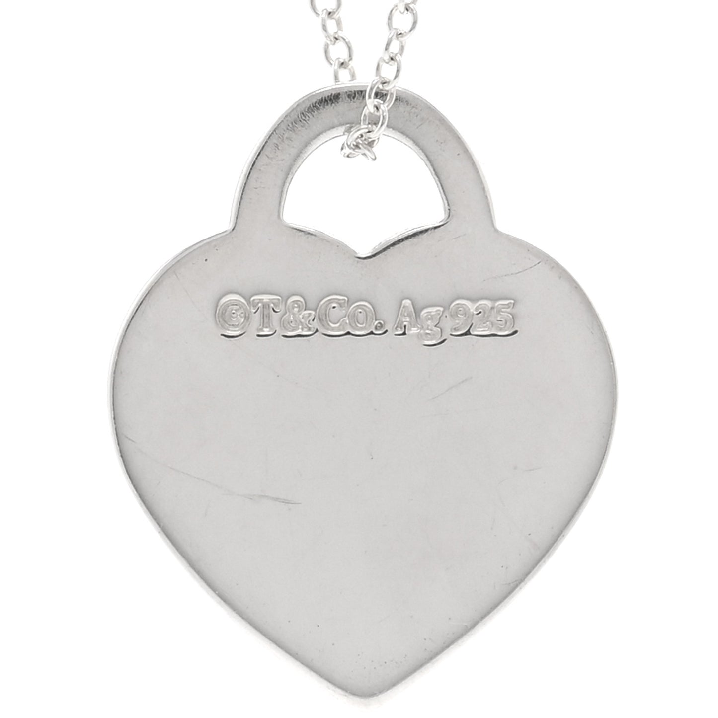 Sterling Silver Diamond Small Return to Tiffany Heart Pendant Necklace