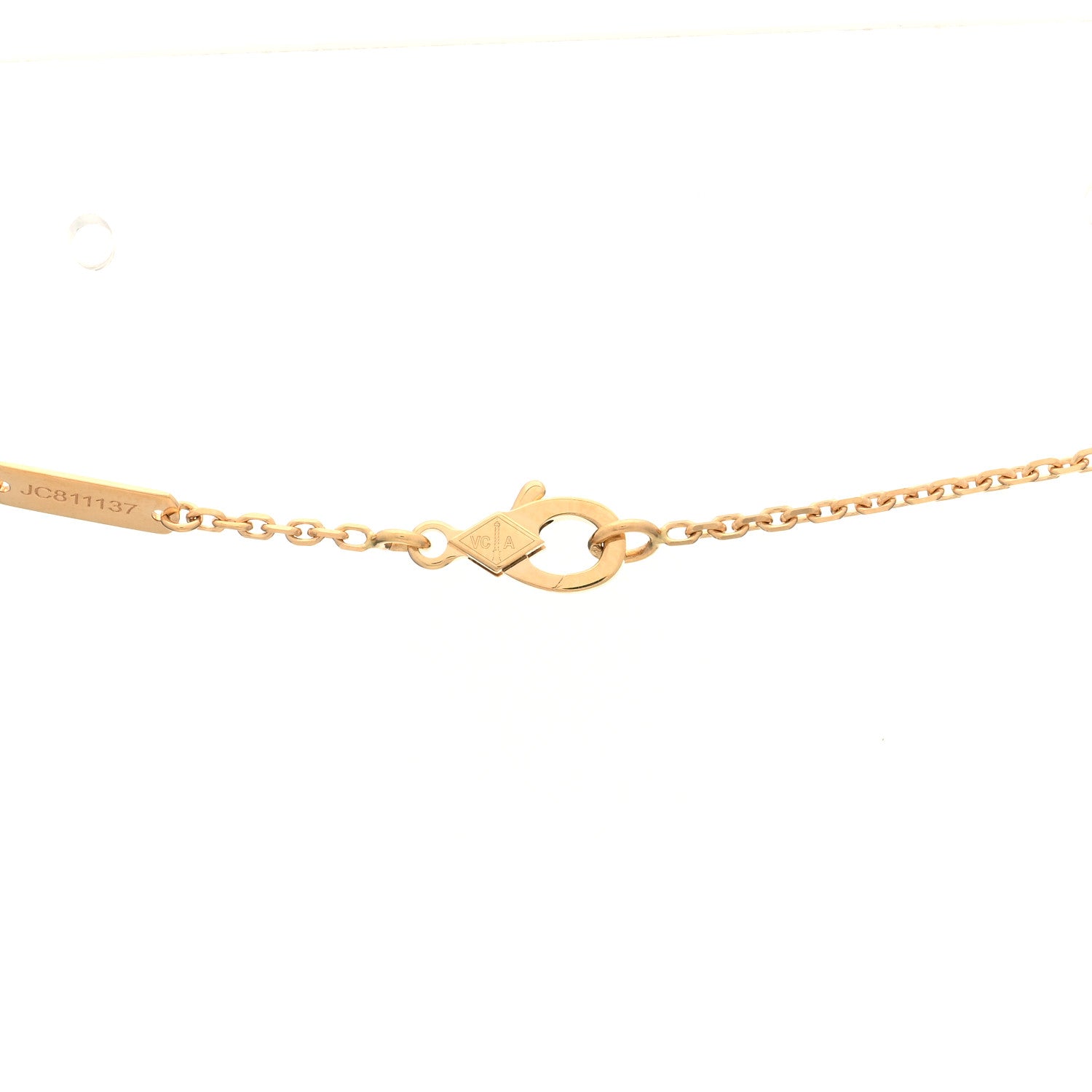 Van Cleef & Arpels 18K Rose Gold Gray Mother of Pearl Vintage Alhambra Pendant Necklace 4 of 6