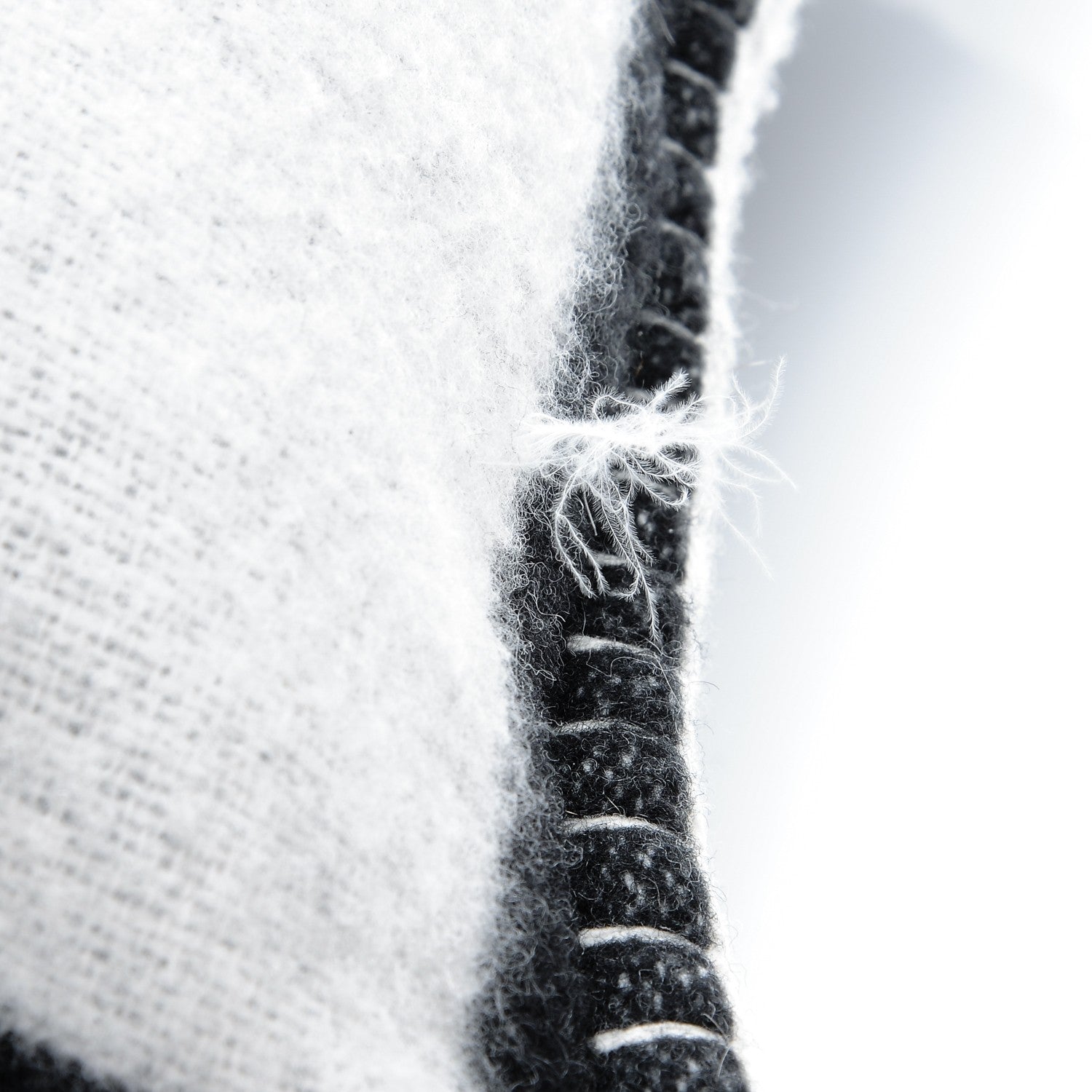 Chanel Merino Wool Cashmere CC Pillow White Black 6 of 6
