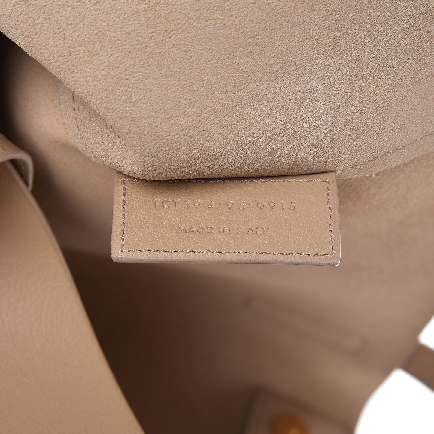 Calfskin Large Shopping Tote Dark Beige