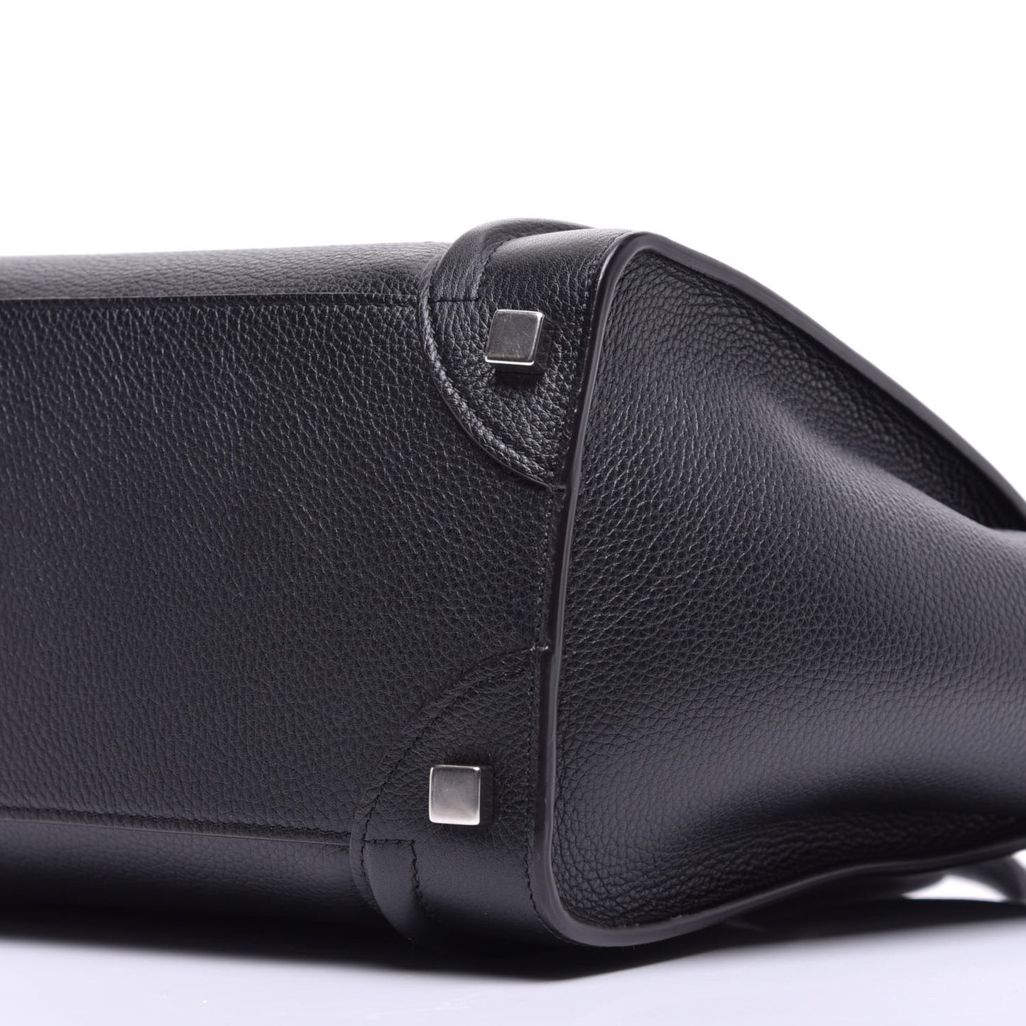 Drummed Calfskin Micro Luggage Black