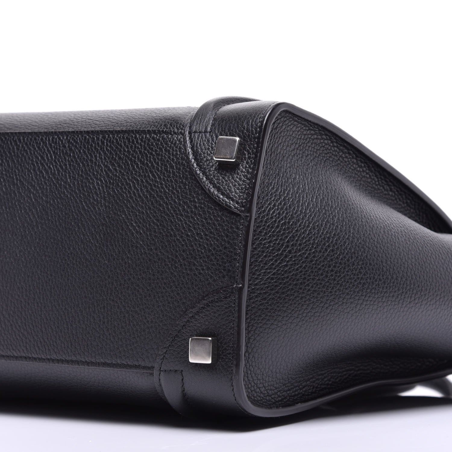 Celine Drummed Calfskin Micro Luggage Black 7 of 8