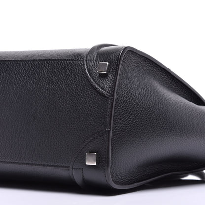 Celine Drummed Calfskin Micro Luggage Black 7 of 8