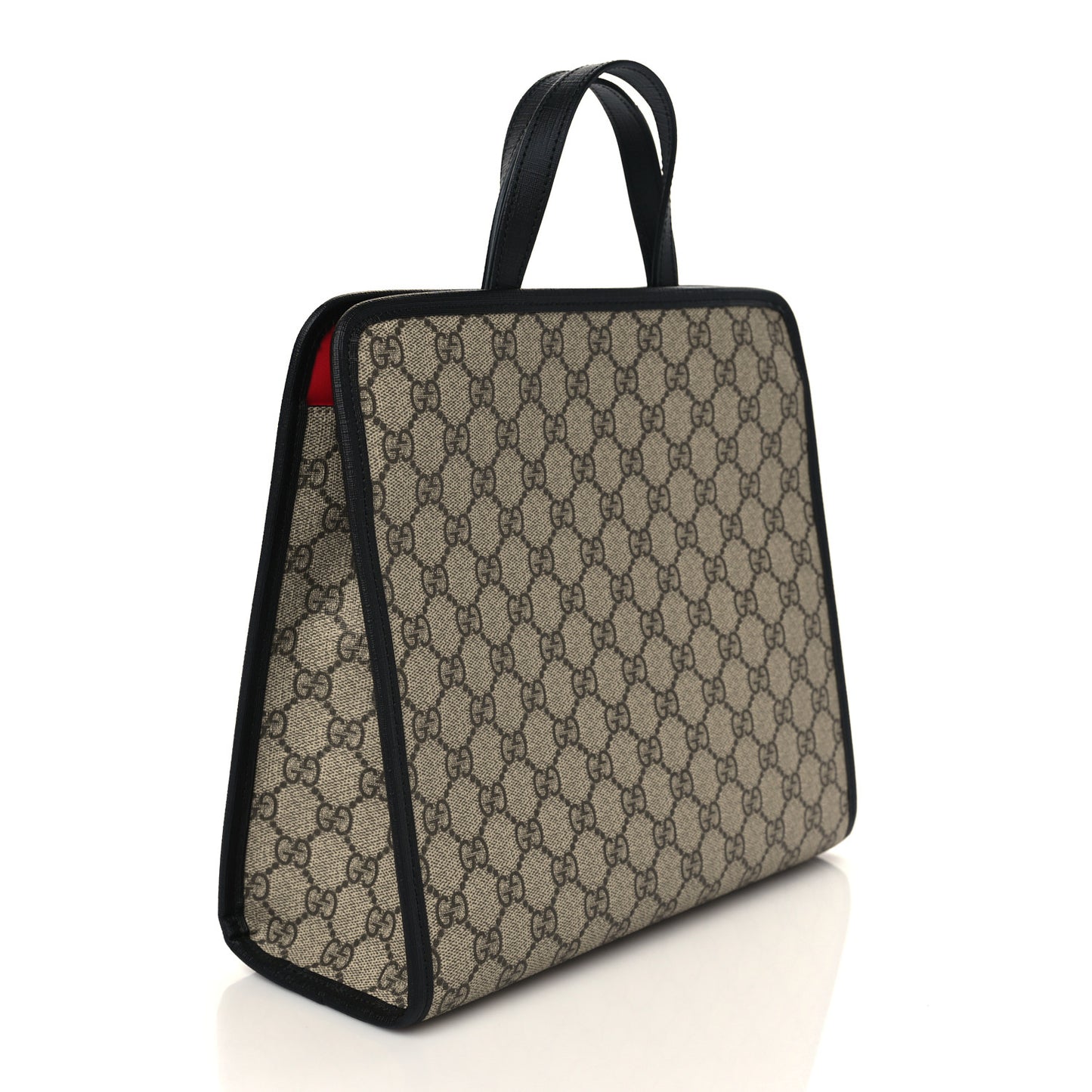 GG Supreme Monogram Cat Childrens Tote Black