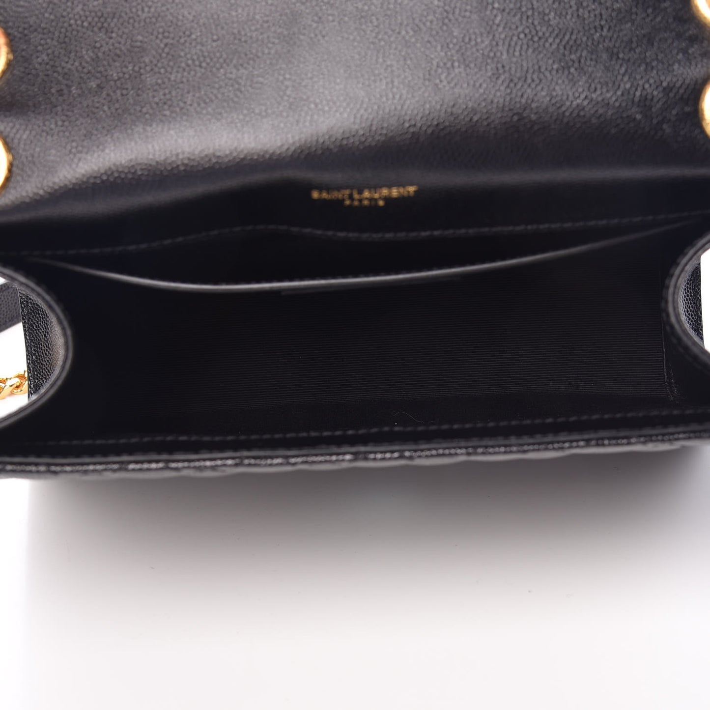 Grain De Poudre Textured Mixed Matelasse Triquilt Medium Monogram Satchel Black