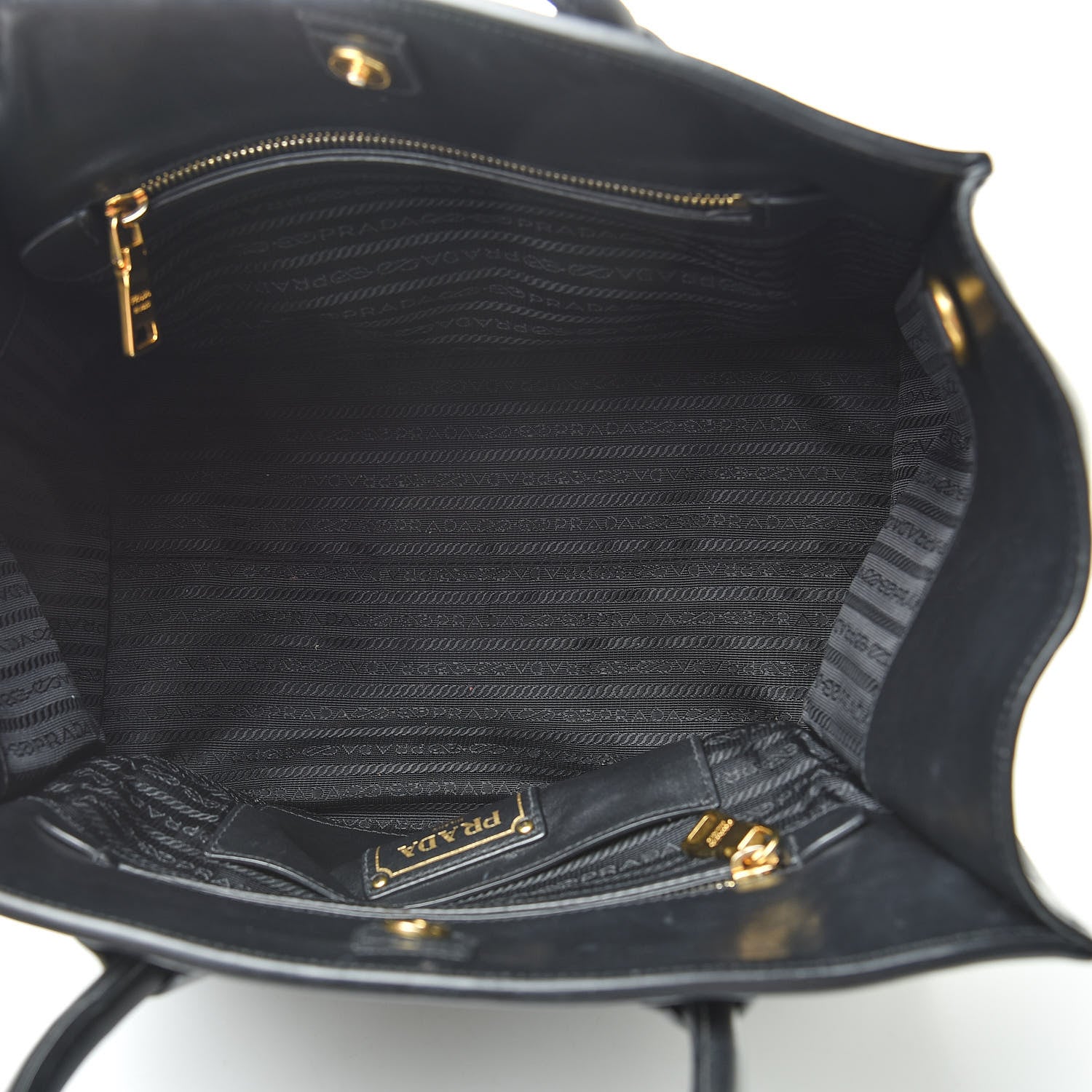 Prada City Calf Front Pocket Tote Black 5 of 18