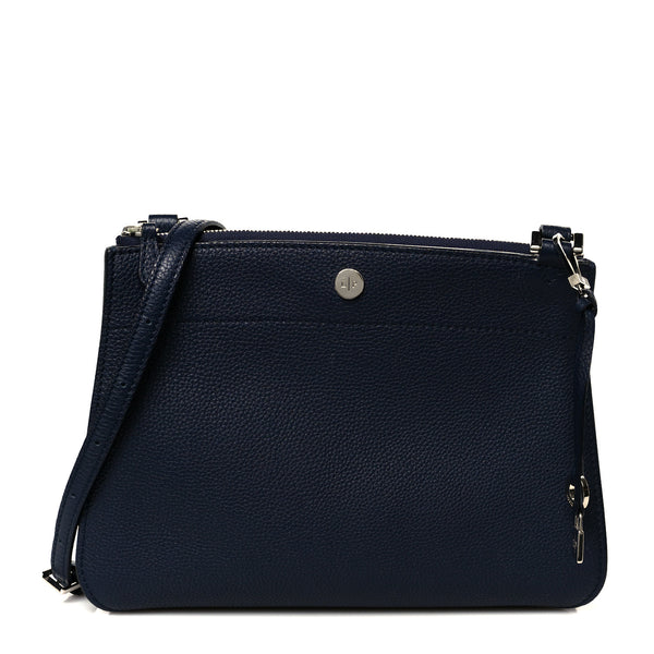 Loro Piana Calfskin Milky Way Odessa Shoulder Bag Navy 1809110