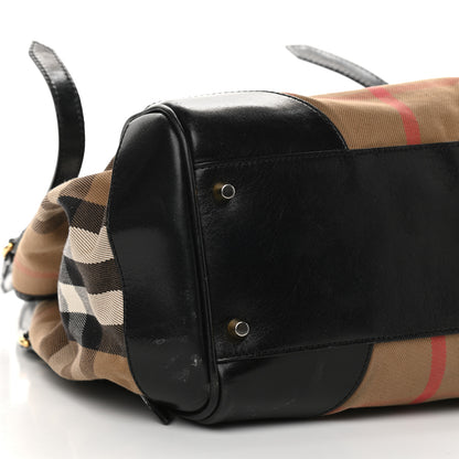 Burberry House Check Small Canterbury Tote Black 9 of 18