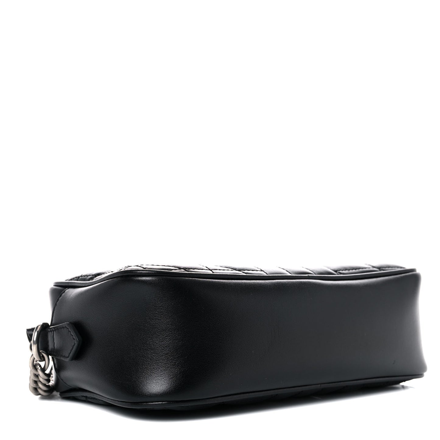 Calfskin Matelasse Aria Small GG Marmont Chain Shoulder Bag Black