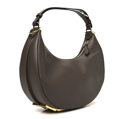 Fendi Vitello Grace Matte Small Fendigraphy Hobo Bag Dark Coffee 3 of 10