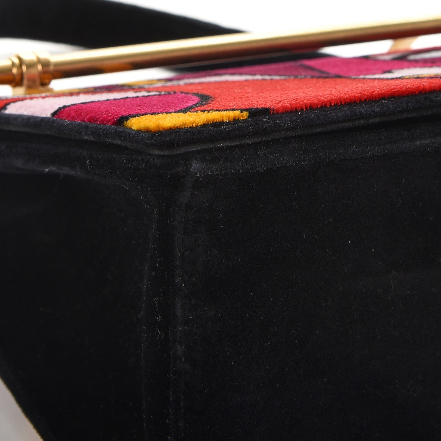 Prada Velvet Abstract Top Handle Bag Ribes 8 of 9