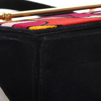 Prada Velvet Abstract Top Handle Bag Ribes 8 of 9