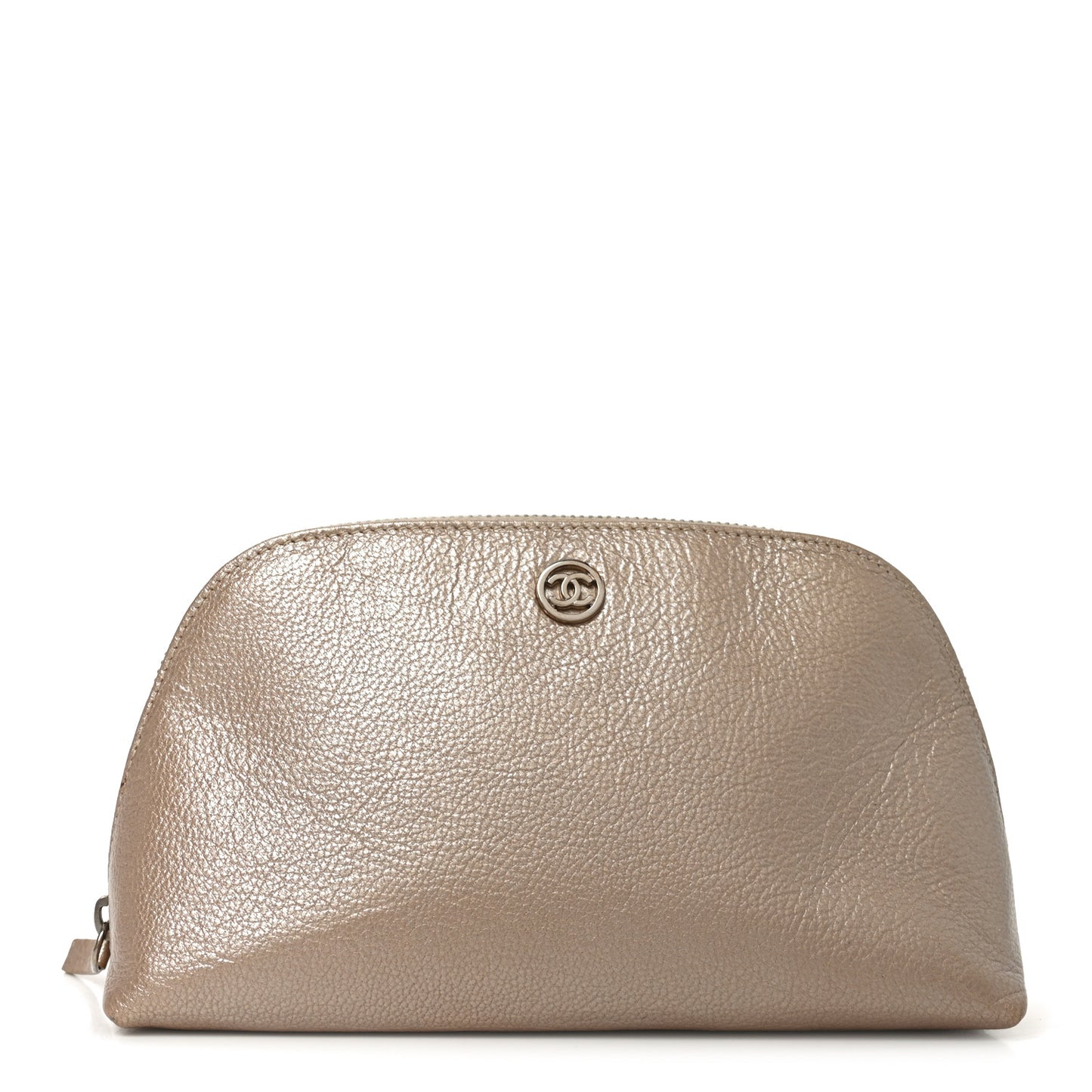Metallic Goatskin Cosmetic Case Gold