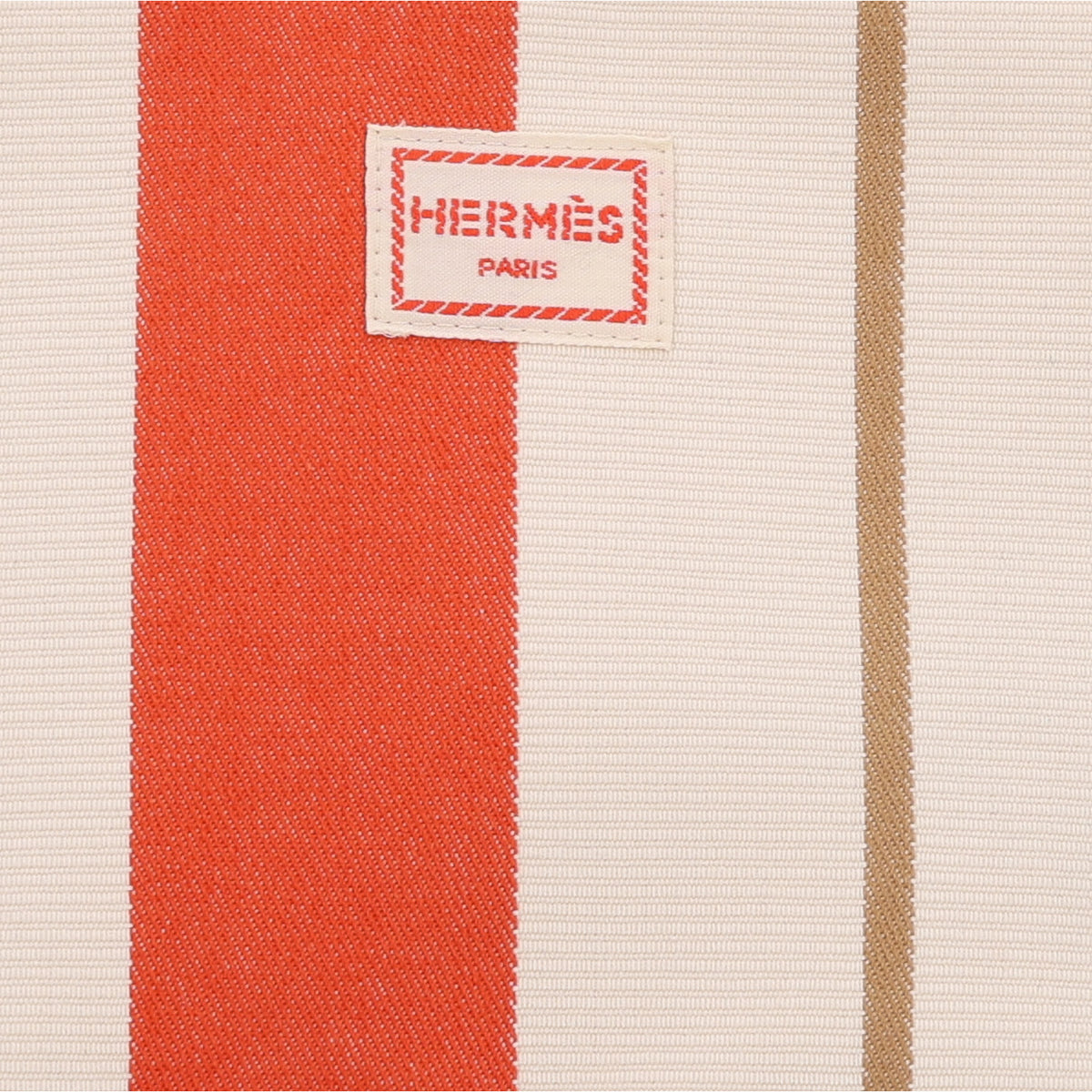 Cotton Stripe Bolide Rayures Rocabar Medium Travel Cosmetic Pouch Feu Naturel