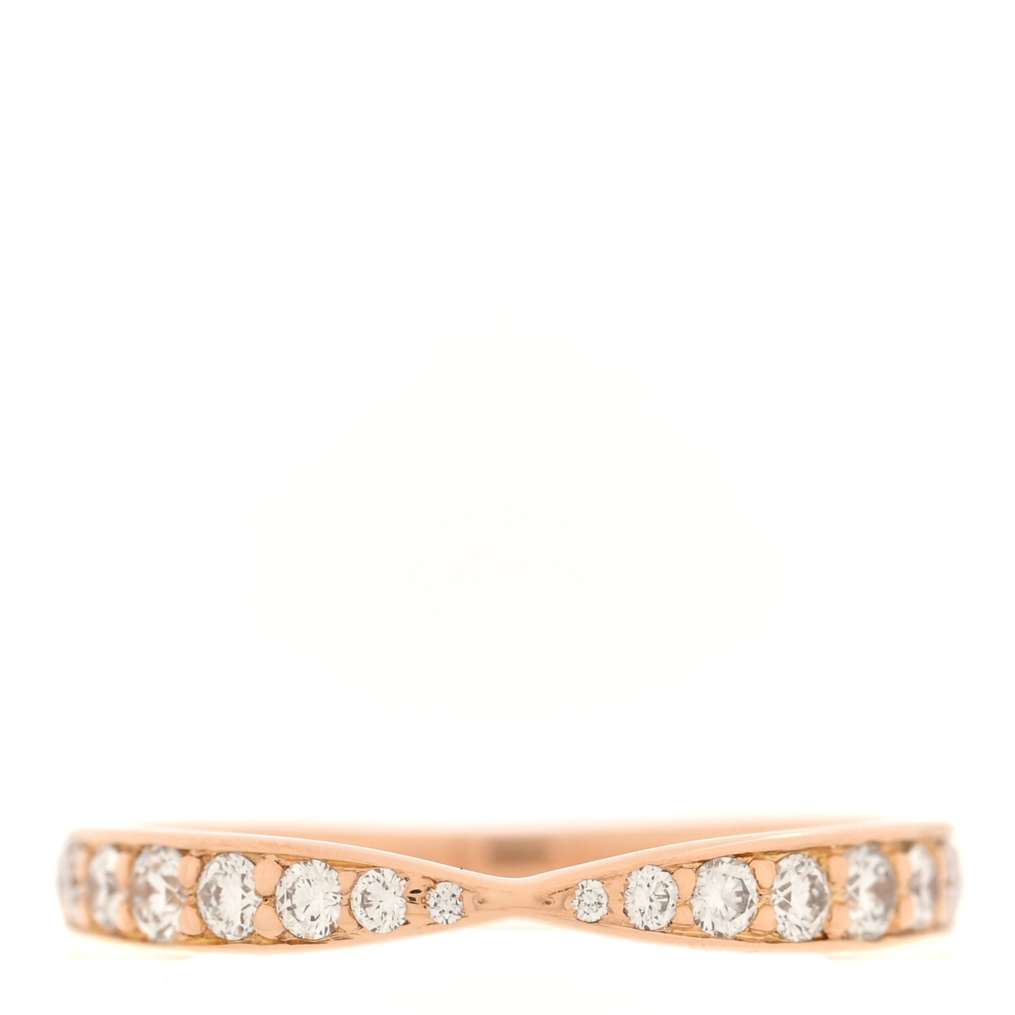 18K Rose Gold Diamond Harmony Band Ring 44 3