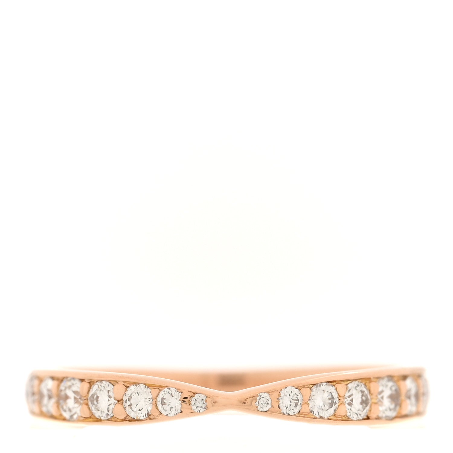 Tiffany 18K Rose Gold Diamond Harmony Band Ring 44 3 1 of 4