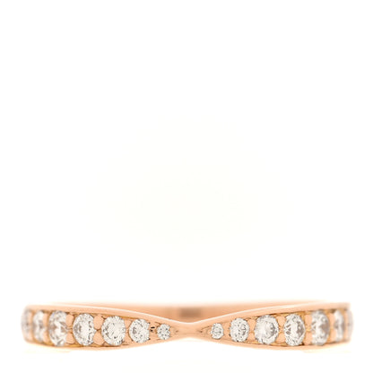 Tiffany 18K Rose Gold Diamond Harmony Band Ring 44 3 1 of 4
