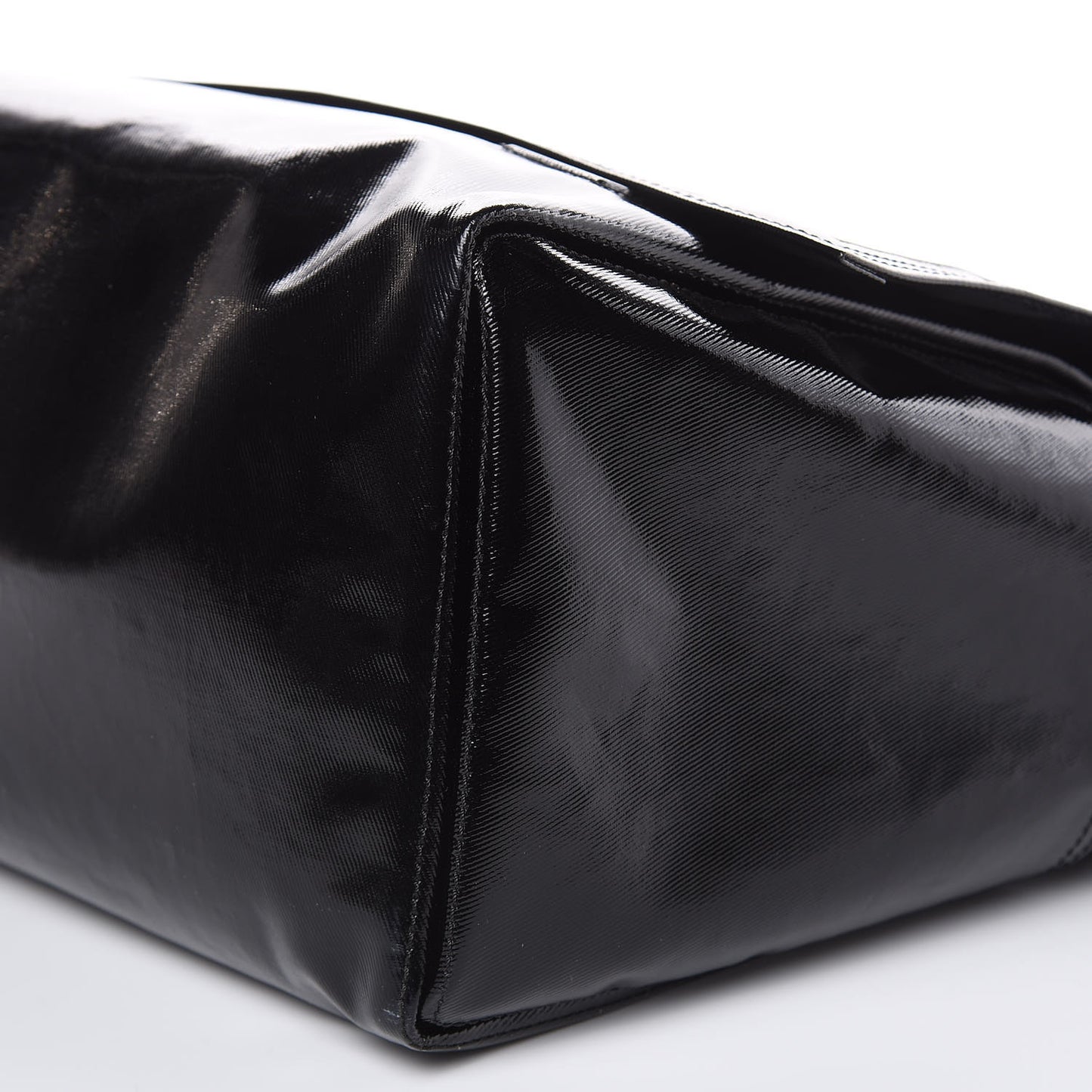 Shiny Canvas VLTN Medium Messenger Bag Black