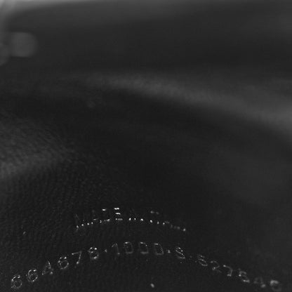 Balenciaga Shiny Calfskin Monochrome Crocodile Embossed Hourglass Top Handle Bag Mini with Chain Black 7 of 10