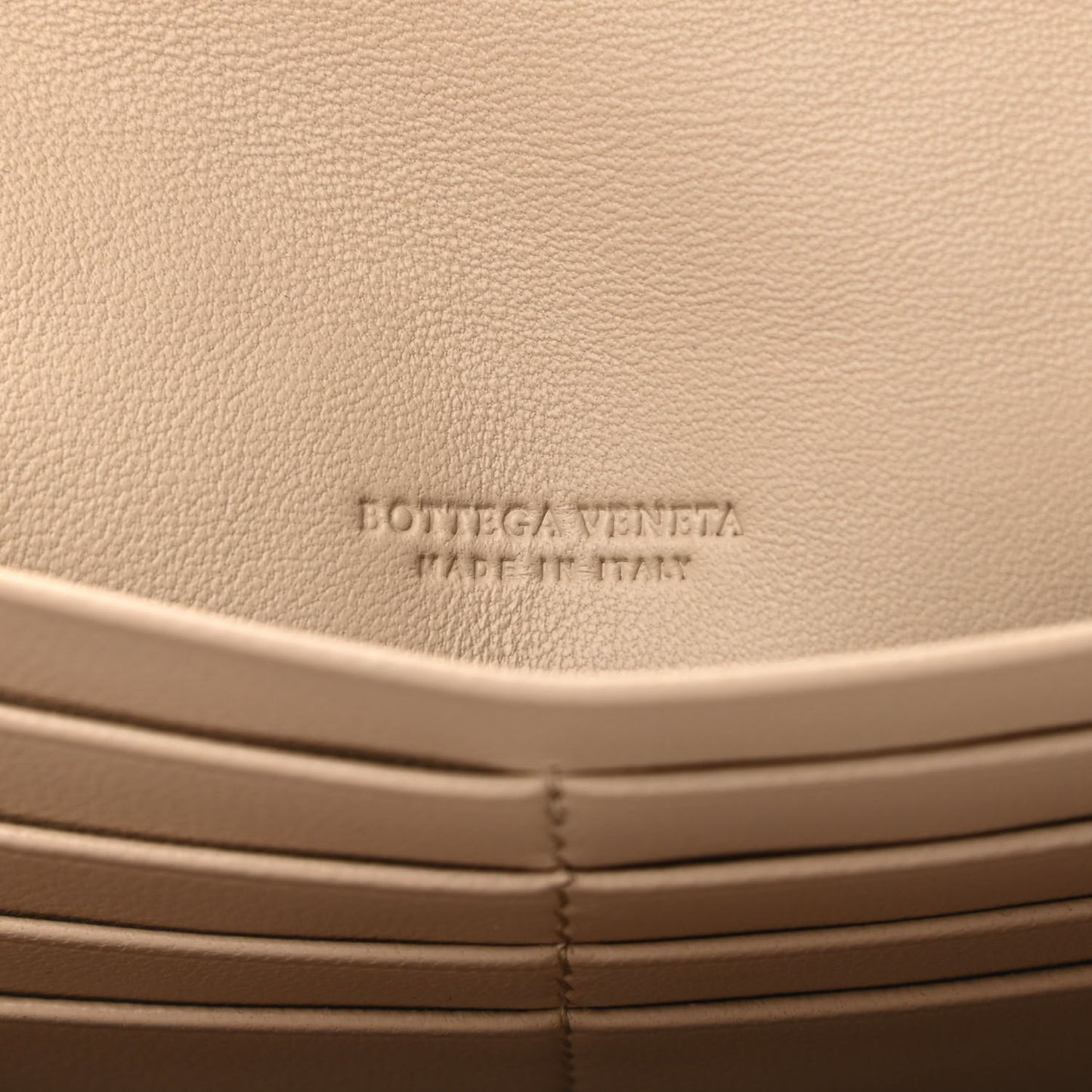 Metallic Nappa Intrecciato Continental Flap Wallet Beige