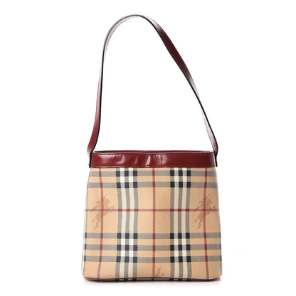 Burberry Haymarket Check Shoulder Bag Red 1 of 11