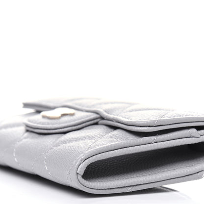 Chanel Caviar Quilted Flap Card Holder Wallet Grey 10 of 11