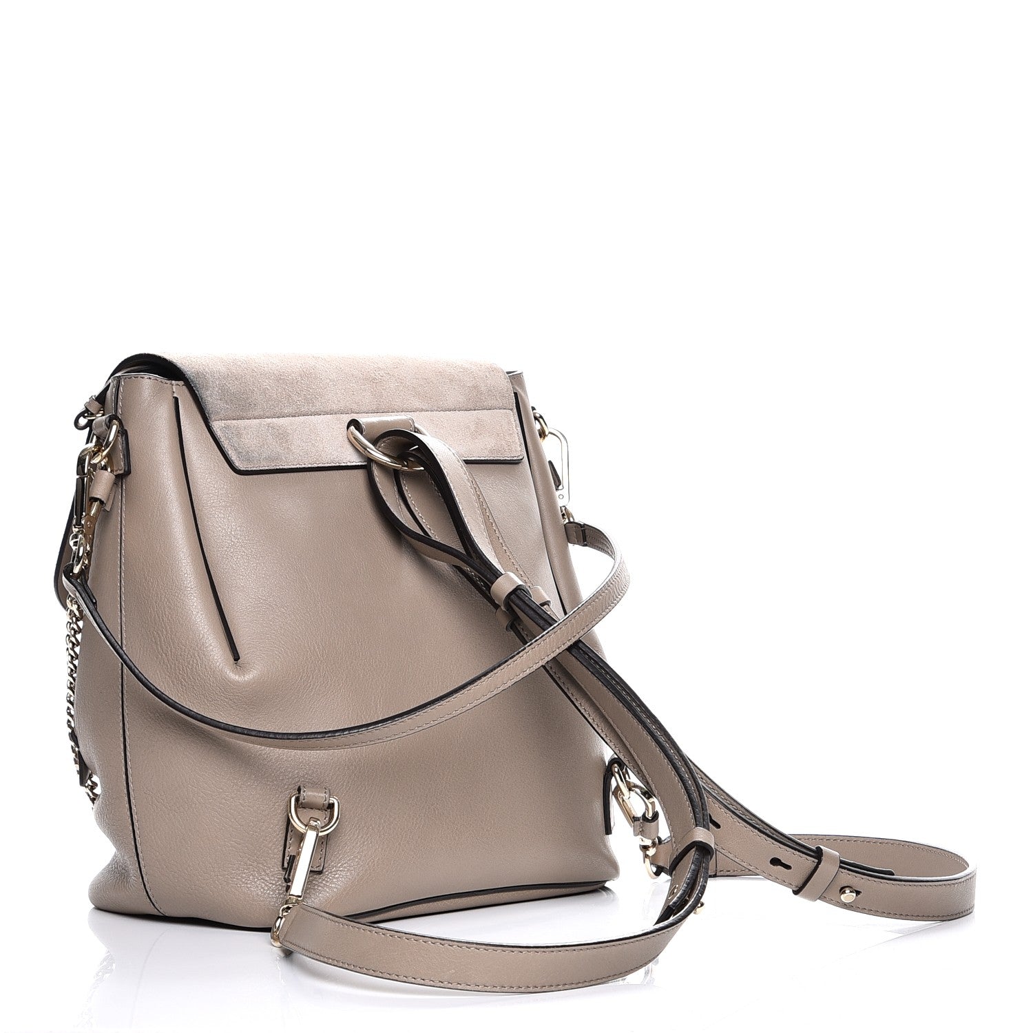 Chloe Suede Calfskin Medium Faye Backpack Motty Grey 4 of 11