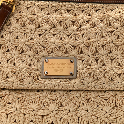 Dolce & Gabbana Woven Raffia Miss Sicily Satchel 7 of 14