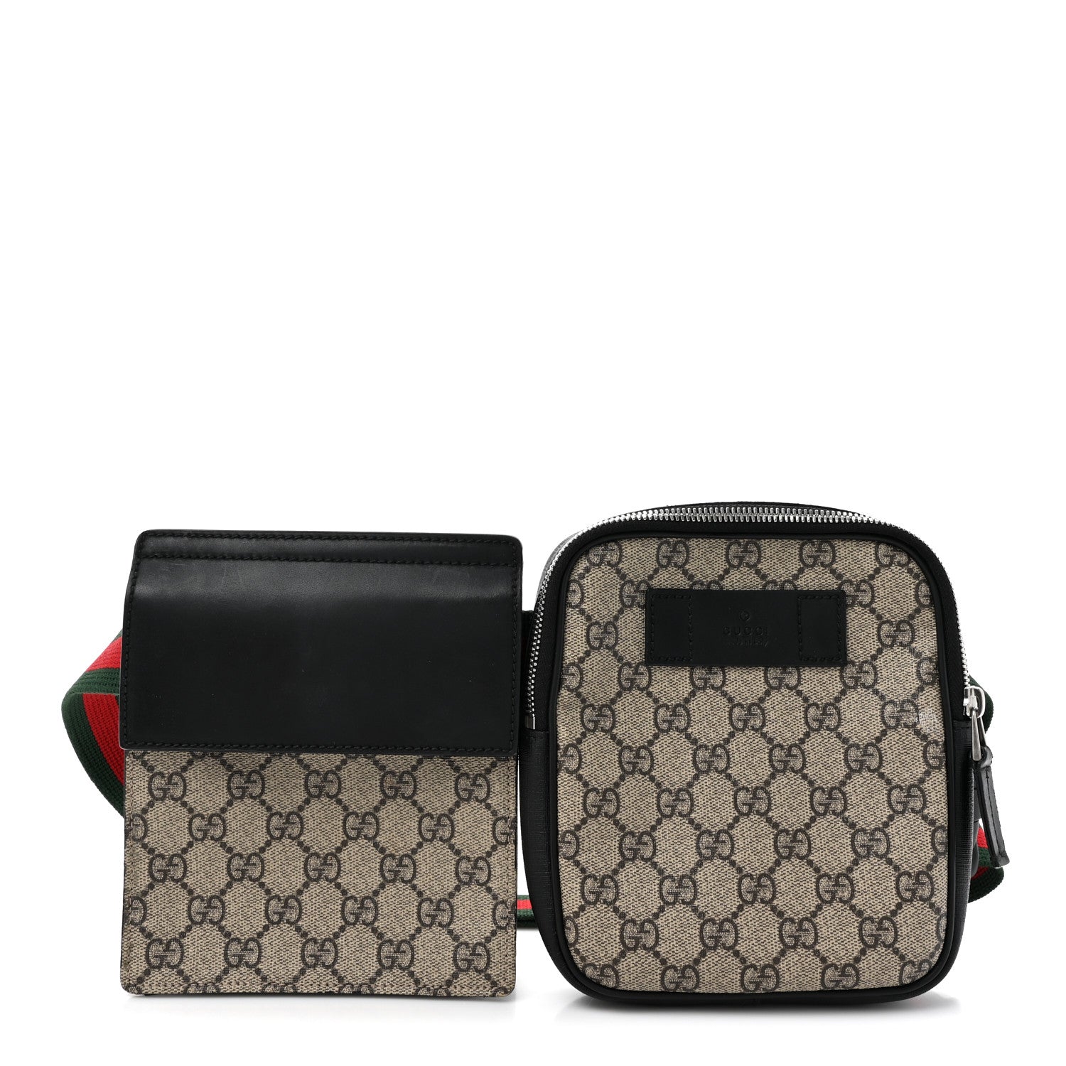 Gucci GG Supreme Monogram Web Belt Bag Black 1 of 16