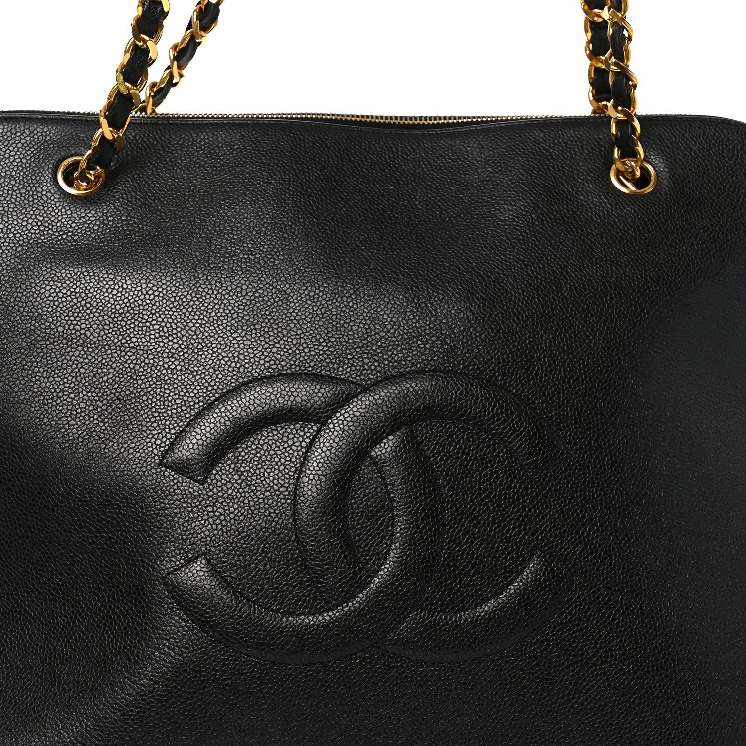 Chanel Caviar Large CC Shoulder Bag Black 7 of 9