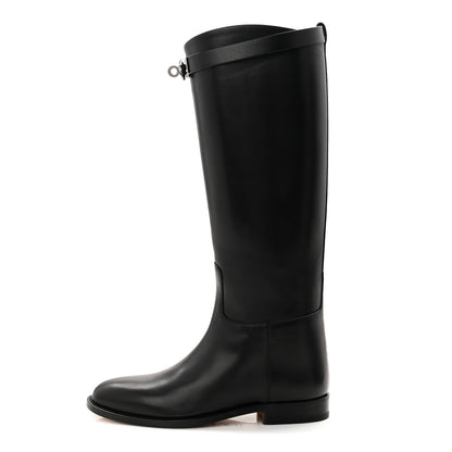 Hermes Box Kelly Jumping Boots 36 Black 1 of 10