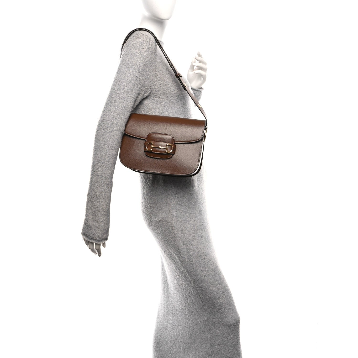 Gucci Azalea Calfskin Horsebit 1955 Shoulder Bag Brown Sugar 2 of 10